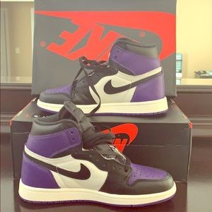 Purple and black Nike Air 1 Retros